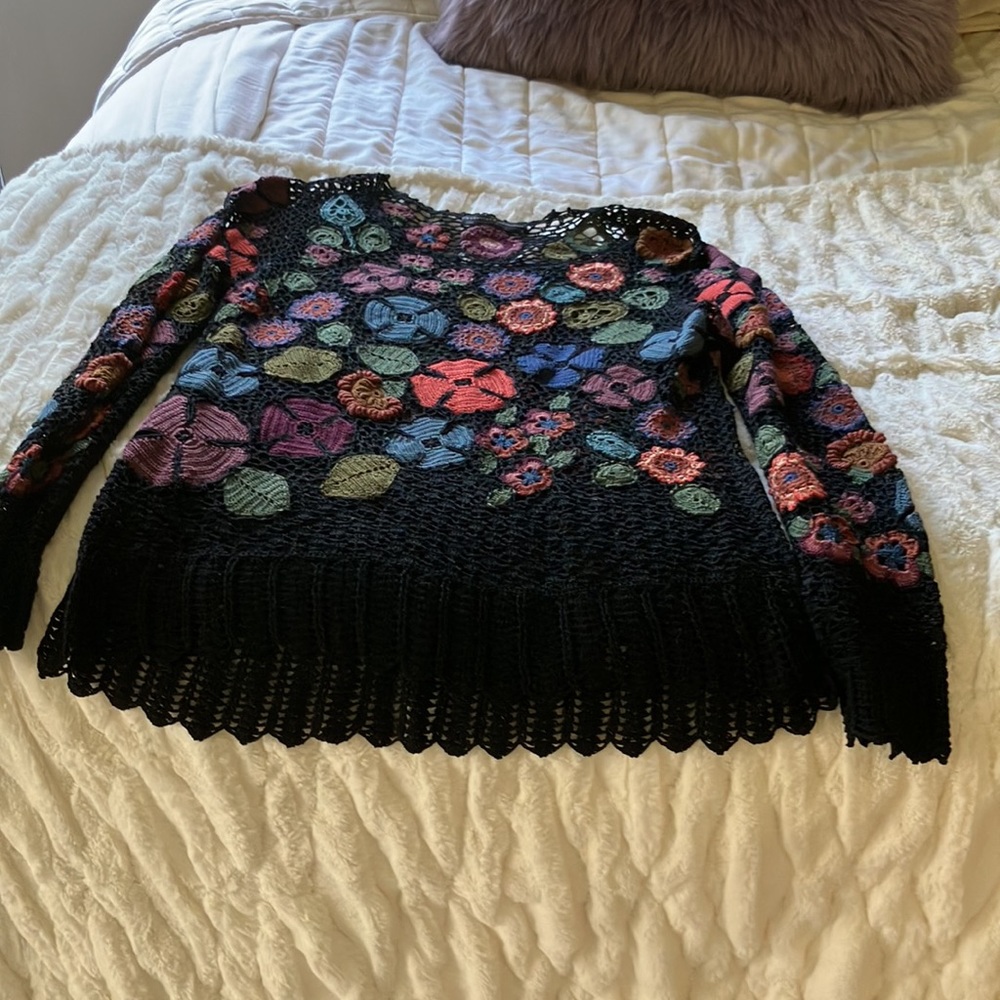 Peruvian Connection Crocheted Sweater - Picture 6 of 6